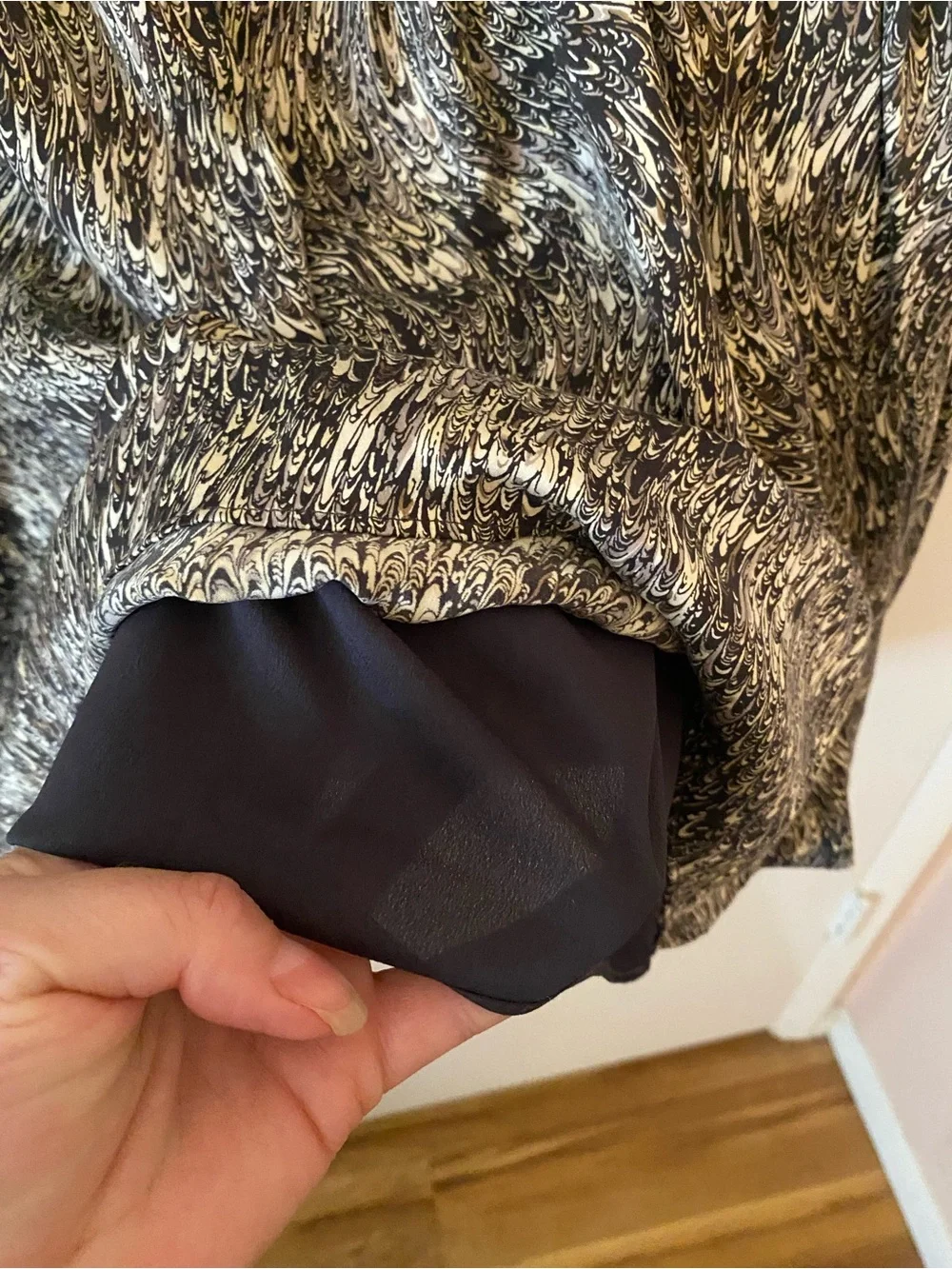 NWT Club Monoco Printed Silk Skirt